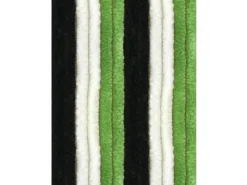 Arsvita Flauschvorhang Flauschgardine Vorhang 120 cm x 200 cm Unistreifen Schwarz Grün Weiß
