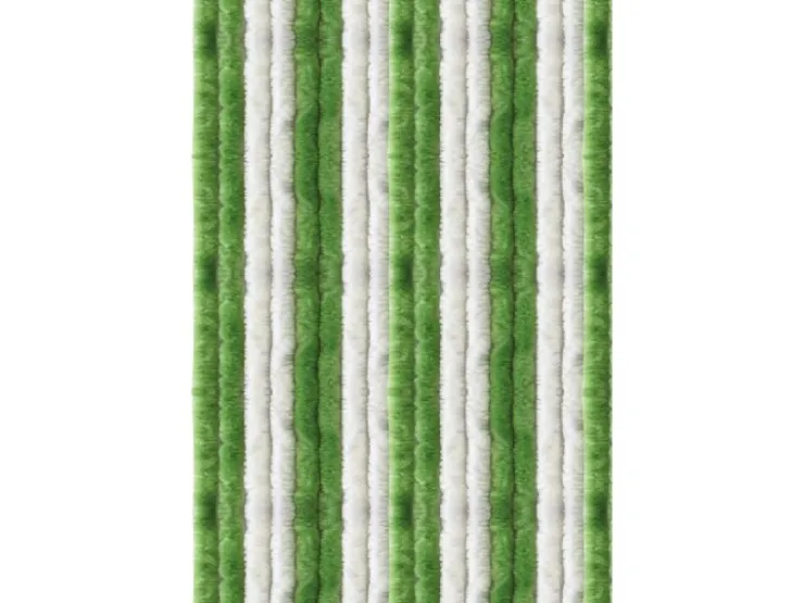 Arsvita Flauschvorhang Flauschgardine Vorhang 90 cm x 200 cm Unistreifen Grün Weiß* Türvorhänge