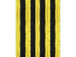 Arsvita Flauschvorhang Flauschgardine Vorhang 140 cm x 220 cm Unistreifen Schwarz Gelb* Türvorhänge