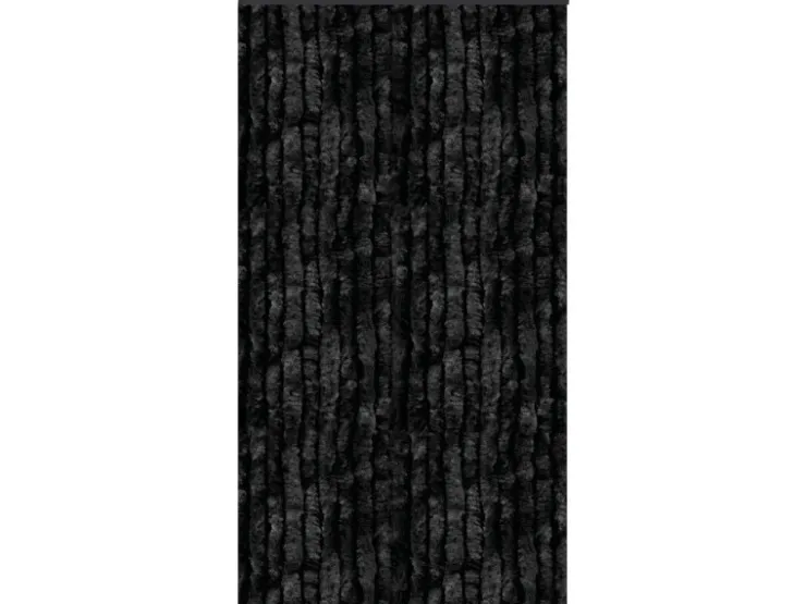 Arsvita Flauschvorhang Flauschgardine Vorhang 56 cm x 185 cm Unistreifen Schwarz