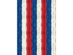 Arsvita Flauschvorhang Flauschgardine Vorhang 120 cm x 200 cm Unistreifen Rot Weiß Blau* Türvorhänge