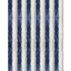 Arsvita Flauschvorhang Flauschgardine Vorhang 90 cm x 220 cm Unistreifen Dunkelblau Weiß* Türvorhänge