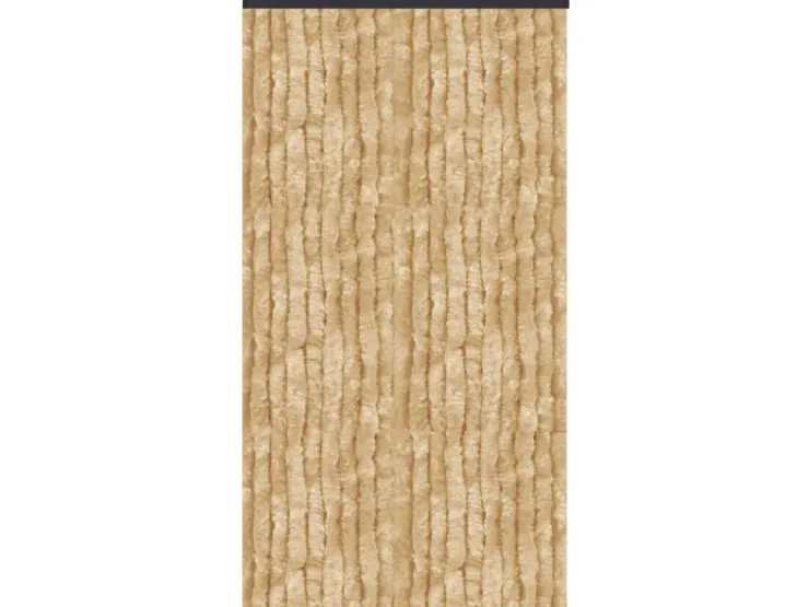 Arsvita Flauschvorhang Flauschgardine Vorhang 90 cm x 200 cm Unistreifen Beige