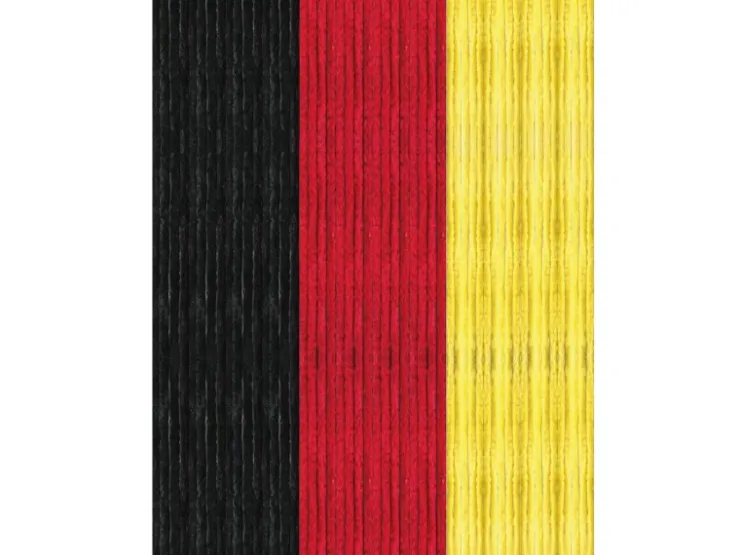 Arsvita Flauschvorhang Flauschgardine Vorhang 90 cm x 200 cm Unistreifen Schwarz Rot Gelb* Türvorhänge