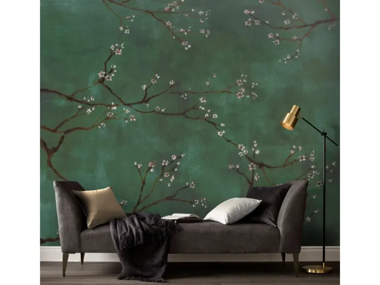Art for the Home Fototapete Chinese bloesem groen 280 x 300 cm* Fototapeten
