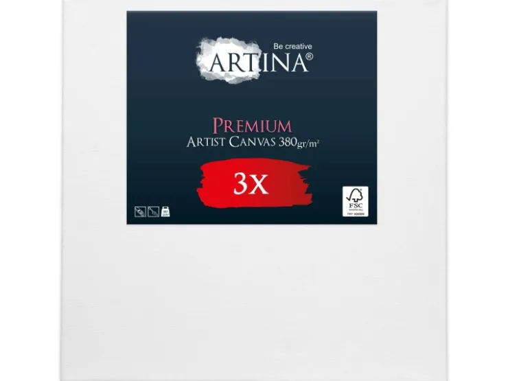 Artina Premium Keilrahmen 60x60cm FSC 3tlg* Künstlerzubehör