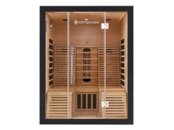 Artsauna Infrarotkabine Helsinki 150 mit Dual Technology Schwarz* Sitzbänke