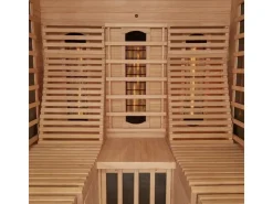 Artsauna Infrarotkabine Helsinki 150 mit Dual Technology Schwarz* Sitzbänke