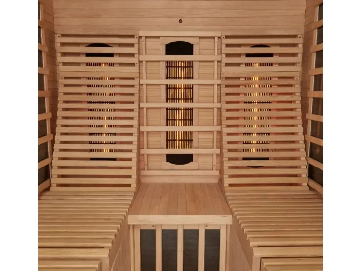 Artsauna Infrarotkabine Helsinki 150 mit Dual Technology Schwarz* Sitzbänke