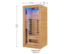 Artsauna Infrarotkabine Kiruna90 mit Dual Technologie