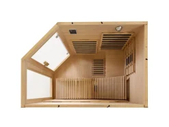 Artsauna Infrarotkabine Wärmekabine Esbjerg mit Triplex Heizsystem und Hemlockholz