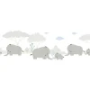 AS-Creation A.S. Création Borte selbstklebend Elefanten Kinderzimmer 5 m x 15 cm Weiß-Grau* Bordüren