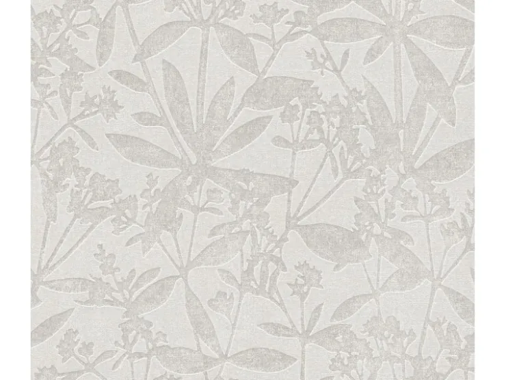 AS-Creation A.S. Création Tapete Blätter Grau und Beige 53 cm x 10,05 m AS-389243* Tapetenmuster