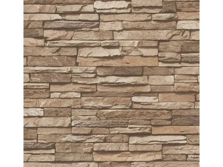 AS-Creation A.S. Création Tapete Stein-Optik Braun und Beige 53 cm x 10,05 m AS-958332