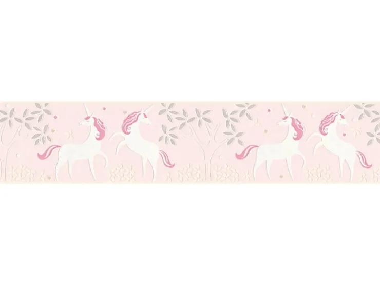 AS-Creation A.S. Création Tapetenbordüre Einhörner Violettrosa und Lila 0,13 x 5 m AS-369903