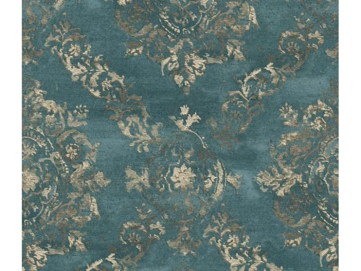 AS-Creation A.S. Création Vliestapete Barock Ornament Grün Blau Vintage FSC®* Dekorative Tapeten