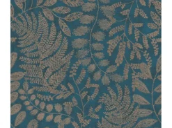 AS-Creation A.S. Création Vliestapete Blätter Blau Gold