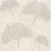 AS-Creation A.S. Création Vliestapete Designbook Ginkgoblatt Beige-Silber FSC®* Dekorative Tapeten