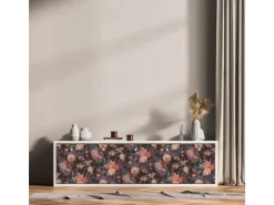 AS-Creation AS Creation Tapete Pop Up Panel Selbstklebend Blumen 250 x 52 cm Blau-Rosa FSC®