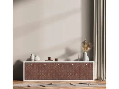 AS-Creation AS Creation Tapete Pop Up Panel Selbstklebend Ornament 250 x 52 cm Rot-Gold FSC®* Bordüren