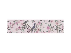 AS-Creation A.S. Creation Vlies-Bordüre Blümchen Vogel 5 m x 0,13 m Grün-Rosa-Lila FSC®