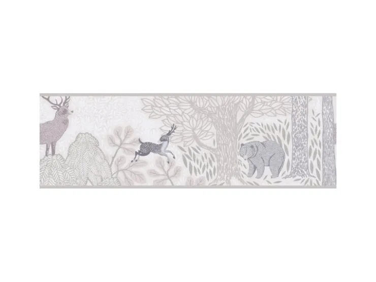 AS-Creation A.S. Creation Vlies-Bordüre Waldtiere 5 m x 0,17 m Braun-Creme-Weiß FSC®* Bordüren