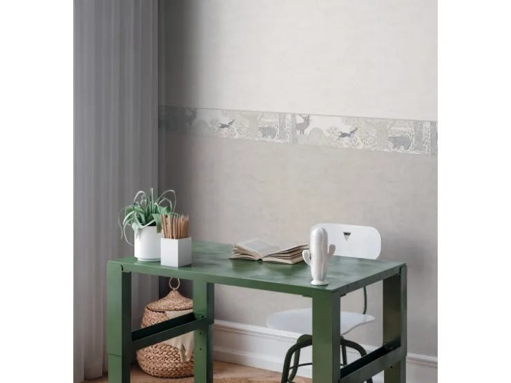 AS-Creation A.S. Creation Vlies-Bordüre Waldtiere 5 m x 0,17 m Braun-Creme-Weiß FSC®* Bordüren