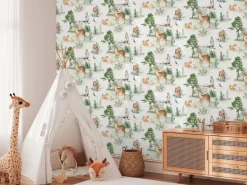 AS-Creation A.S. Creation Vliestapete Waldtiere 10,05 m x 0,53 m Grün-Braun-Beige FSC®