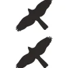 Aufkleber "Kontur Vögel'' 2er-Set 6,5 cm x 7 cm PVC-Folie* Vasen