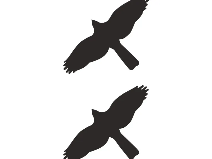 Aufkleber "Kontur Vögel'' 2er-Set 6,5 cm x 7 cm PVC-Folie* Vasen
