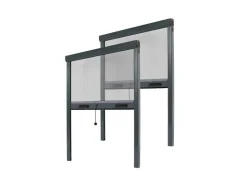 Avosdim Insektenschutzrollo 2er Set Aluminium 80cm x 130cm Anthrazitgrau