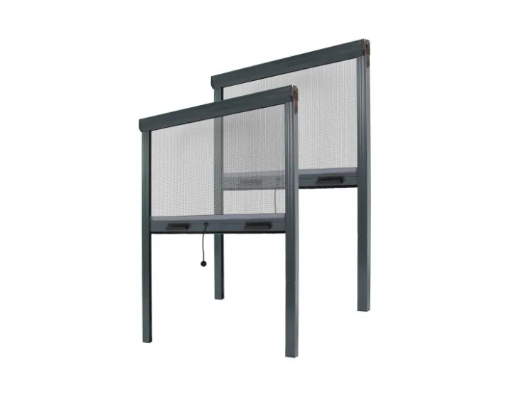 Avosdim Insektenschutzrollo 2er Set Aluminium 80cm x 130cm Anthrazitgrau