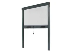 Avosdim Insektenschutzrollo 2er Set Aluminium 80cm x 130cm Anthrazitgrau