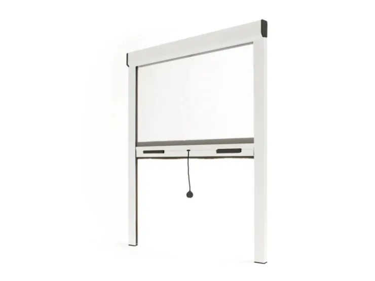 Avosdim Insektenschutzrollo für Fenster Aluminium 100cm x 160cm Weiß* Insektenschutz