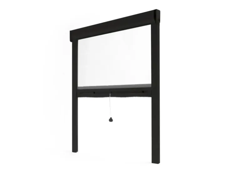 Avosdim Insektenschutzrollo Fenster & Tür Aluminium 125cm x 220cm Schwarz