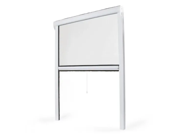 Avosdim Insektenschutzrollo für Fenster PVC 130cm x 160cm Weiß