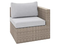 Balkonmöbel-Set Olea Mini 5-teilig Polyrattan Hellgrau