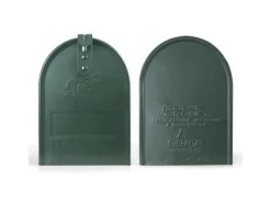 Banjado Amerikanischer Briefkasten Grün 48x22x16cm US Mailbox Letterbox Postkasten Stahl Pulverbeschichtet Motiv Florale Tapete