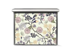 Banjado Briefkasten Edelstahl 38.5x31.5x12cm Ohne Zeitungsfach Inkl. Montagematerial Motiv Florale Tapete
