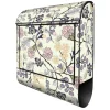Banjado Design Briefkasten Schwarz Pulverbeschichtet 39x47x14cm 2 Schlüssel Mit Zeitungsfach Motiv Florale Tapete* Tapezierzubehör
