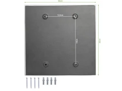 Banjado Großer Schlüsselkasten Glas 30x30cm Schwarz Scharnier Links 50 Haken Beschreibbar Magnetisch Motiv Holzplanken* Schweberegale