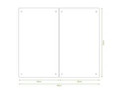 Banjado Herdabdeckplatte Glas 2 Teilig Je 30x52CM Schneidebrett Herdabdeckung Mit Motiv Alte Tapeten
