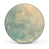 Banjado Magnettafel Rund Größe 47cm Magnetwand Schwarz Aus Metall Magnetpinnwand Pinnwand Motiv Patina Grün