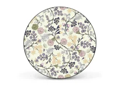 Banjado Magnettafel Rund Größe 47cm Magnetwand Schwarz Aus Metall Magnetpinnwand Pinnwand Motiv Florale Tapete