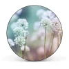 Banjado Magnettafel Rund Größe 47cm Magnetwand Schwarz Aus Metall Magnetpinnwand Pinnwand Motiv Lauchblüte