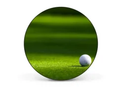 Banjado Magnettafel Rund Größe 47cm Magnetwand Schwarz Aus Metall Magnetpinnwand Pinnwand Motiv Einsamer Golfball* Pinnwände
