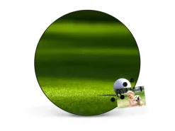 Banjado Magnettafel Rund Größe 47cm Magnetwand Schwarz Aus Metall Magnetpinnwand Pinnwand Motiv Einsamer Golfball* Pinnwände