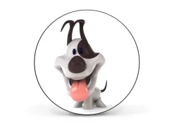 Banjado Magnettafel Rund Größe 47cm Magnetwand Schwarz Aus Metall Magnetpinnwand Pinnwand Motiv Comic-Hund* Pinnwände