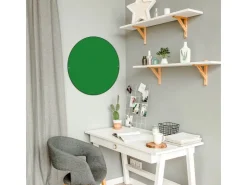 Banjado Magnettafel Rund Größe 47cm Magnetwand Schwarz Aus Metall Magnetpinnwand Pinnwand Motiv Grün