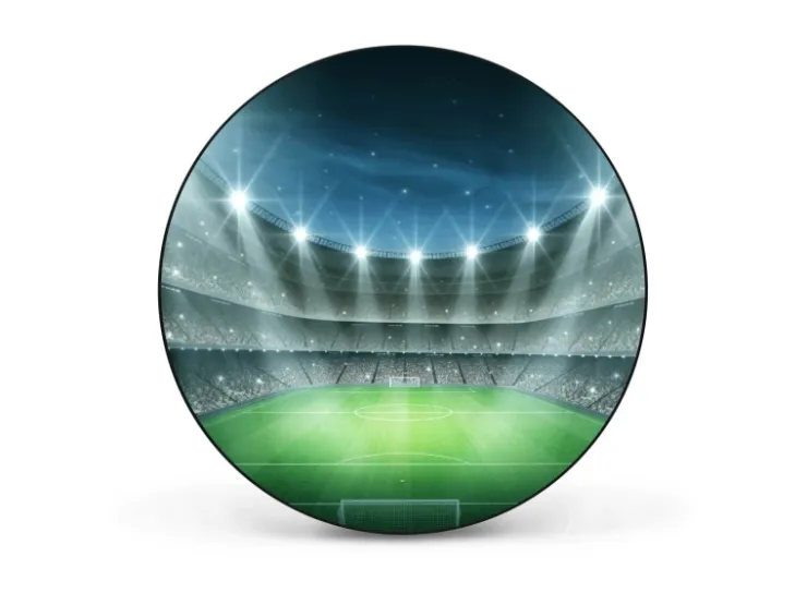 Banjado Magnettafel Rund Größe 47cm Magnetwand Schwarz Aus Metall Magnetpinnwand Pinnwand Motiv Arena* Pinnwände